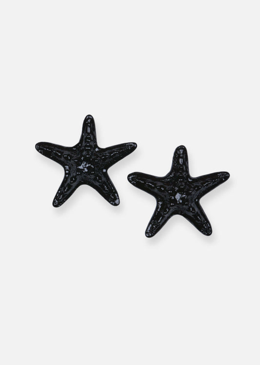 NYC handmade earrings with eco-resin starfish. Light-weight and eco-friendly.